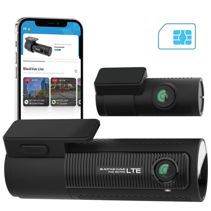 BlackVue DR770X-2CH LTE Full HD Cloud Dash Cam - Dash Cams - BlackVue DR770X-2CH LTE Full HD Cloud Dash Cam - 1080p Full HD @ 60 FPS, 2-Channel, Adhesive Mount, App Compatible, Bluetooth, Cloud, Desktop Viewer, G-Sensor, GPS, Hardwire Install, Loop Recording, LTE, Mobile App, Mobile App Viewer, Night Vision, Parking Mode, Security, South Korea, Super Capacitor, Wi-Fi - BlackboxMyCar