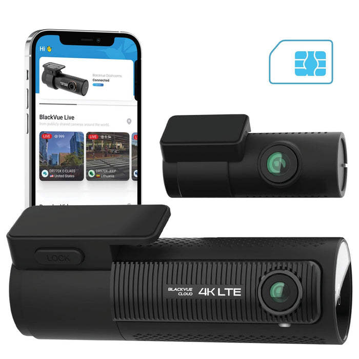 BlackVue DR970X-2CH LTE 4K UHD Cloud Dash Cam - Dash Cams - BlackVue DR970X-2CH LTE 4K UHD Cloud Dash Cam - 2-Channel, 4K UHD @ 30 FPS, Adhesive Mount, App Compatible, Bluetooth, Cloud, Desktop Viewer, G-Sensor, GPS, Hardwire Install, Loop Recording, LTE, Mobile App, Mobile App Viewer, Night Vision, Parking Mode, Security, South Korea, Super Capacitor, Wi-Fi - BlackboxMyCar